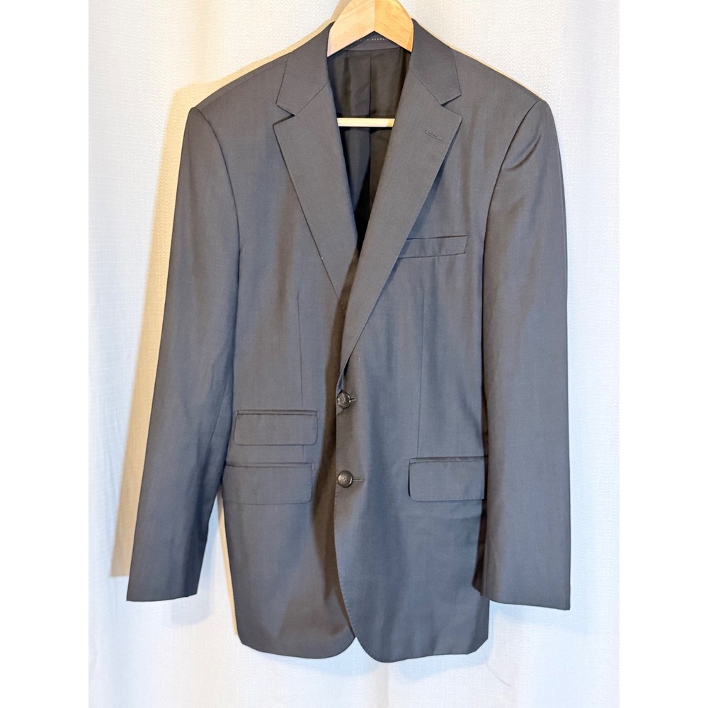 Hugo Boss Selection Tailored Line Super 160 Wool Blazer Gray 36R Irving1/Read